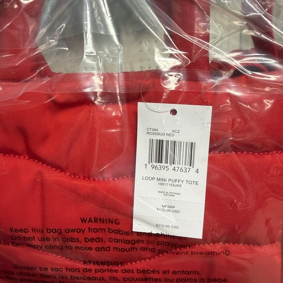 COACHTOPIA Coach Loop Mini Tote Rosebud Red Recycled PET Plastic Crossbody NWT - Picture 5 of 9